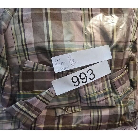 Vintage Brown & Pink Plaid Button-Front Coat Gap sz M - Picture 10 of 10